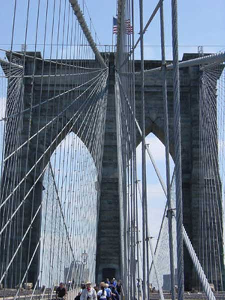 Brooklyn bridge  - passerelle vers Manhattan