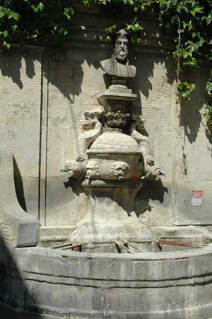 saint rmy de provence - la fontaine nostradamus