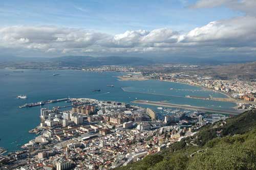 carnets de voyage espagne - vue d'ensemble de Gibraltar