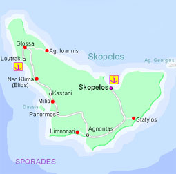 carnets de voyage grce - les sporade - carte de skopelos