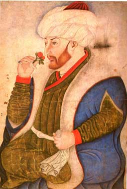 miniature du sultan Mehmet II le Conquerant (1432-1481)