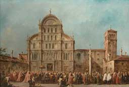 carnets de voyage italie - glise san zaccaria - peinture du XVIIIme sicle