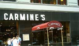 carnets de voyage new york - restaurant carmine's  new york