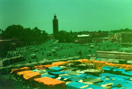 carnets de voyage maroc - marrakech - la place Jamma El Fna