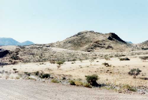 les montagnes et l'arrive en fin de journe sur Sesriem