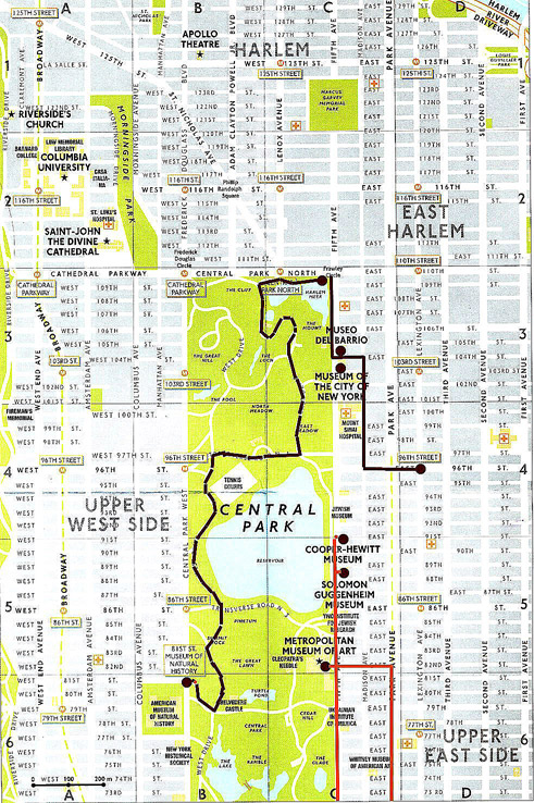 circuit 5 jours New York - carte de central park