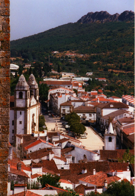 Portugal - Alentejo - Castelo-de-Vide - Cathdrale et les toits