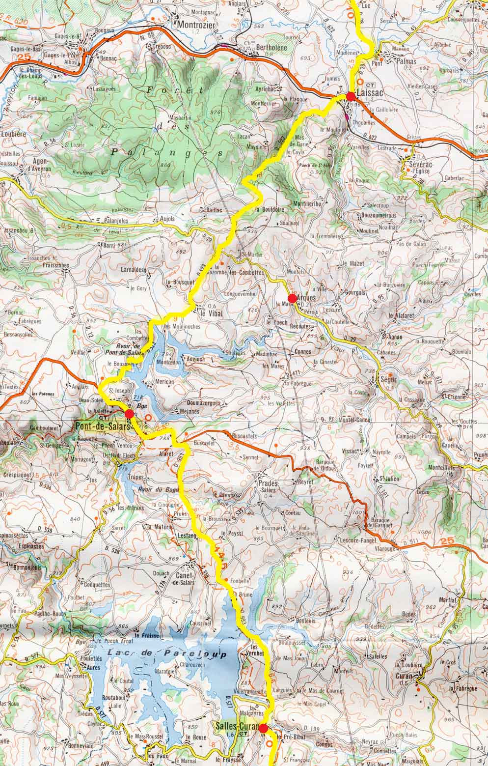 routes gourmandes aubrac - circuit Salles-Curans - Laissac