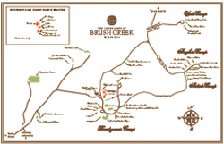 Implantation du Brush Creek Ranch Lodge et Spa