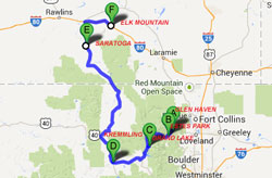 Circuit Colorado et Wyoming - tape Drake, Glen Haven, Estes Park, Grand Lake, Kremmling, Saratoga et Elk Mountain