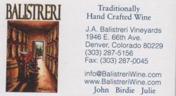 Balistreri Traditionally Hand Crafted Wine - Denver