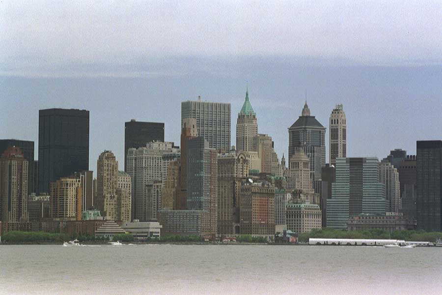 Vue sur Lower Mahanttan depuis les Brooklyn Heights