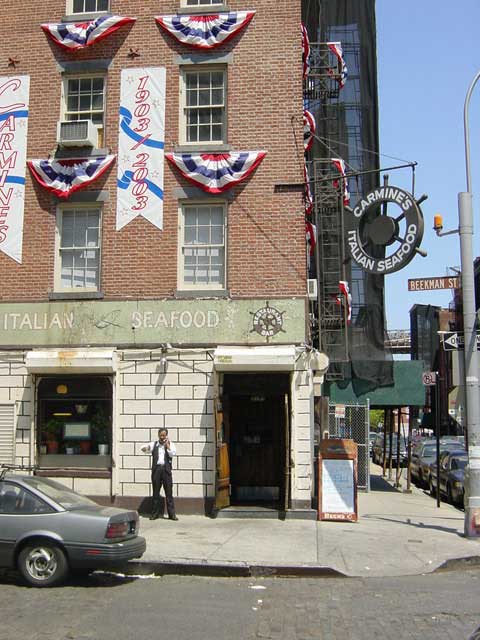 Lower manhattan carmine restaurant italien de poissons beeckman street