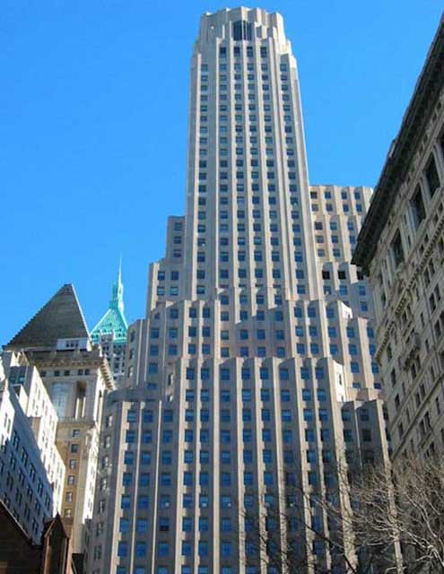 Lower manhattan irving trust building