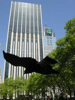 Carnets de voyage - new york - midtown - Bryant Park, promenade de l'aigle