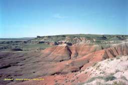 Arizona - Le dsert peint (painted desert) dans Petrified Forest National Park