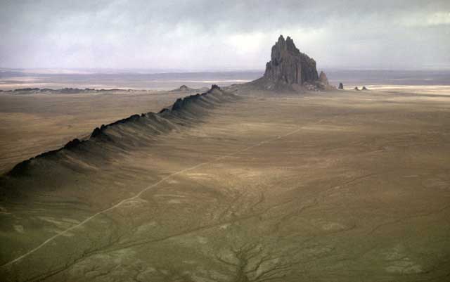 Shiprock - vue arienne du sud