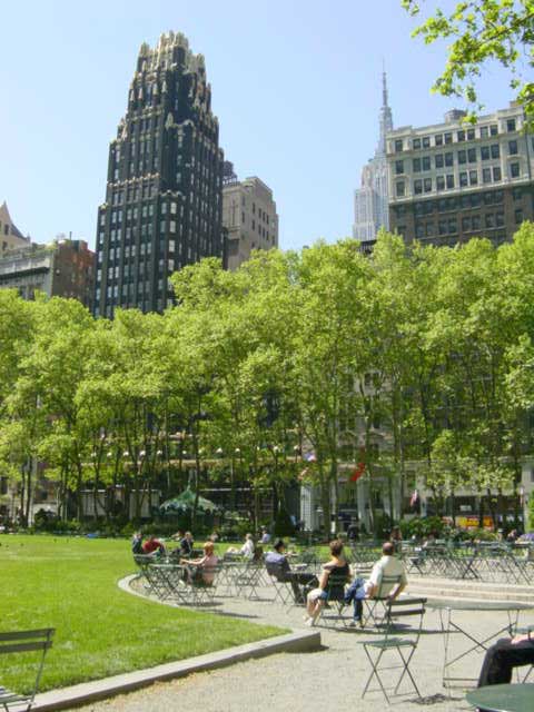new york - Times square - Bryant Park le matin