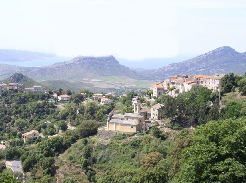 carnets de voyage corse - le nebbio - poggio d'oletta vue du supranu