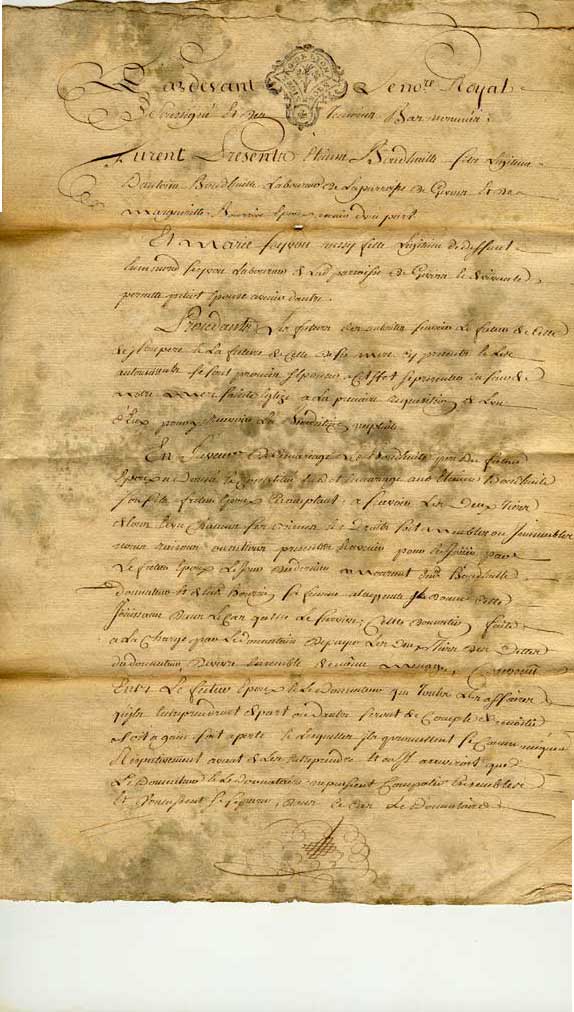 contrat mariage Pierre Boudhuille - Marie Seyvou                 p1