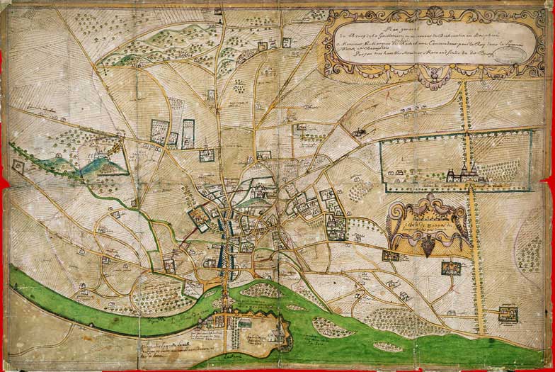 carte du quartier de la guillotire en 1710