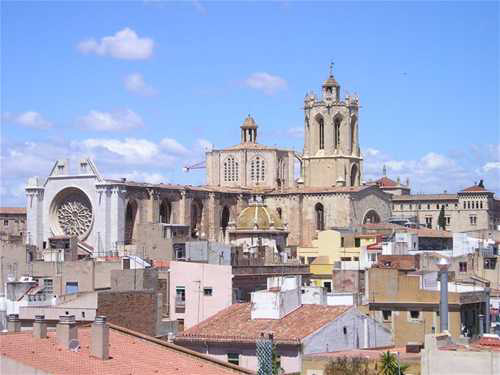 carnets de voyage espagne - tarragone - vue cathdrale