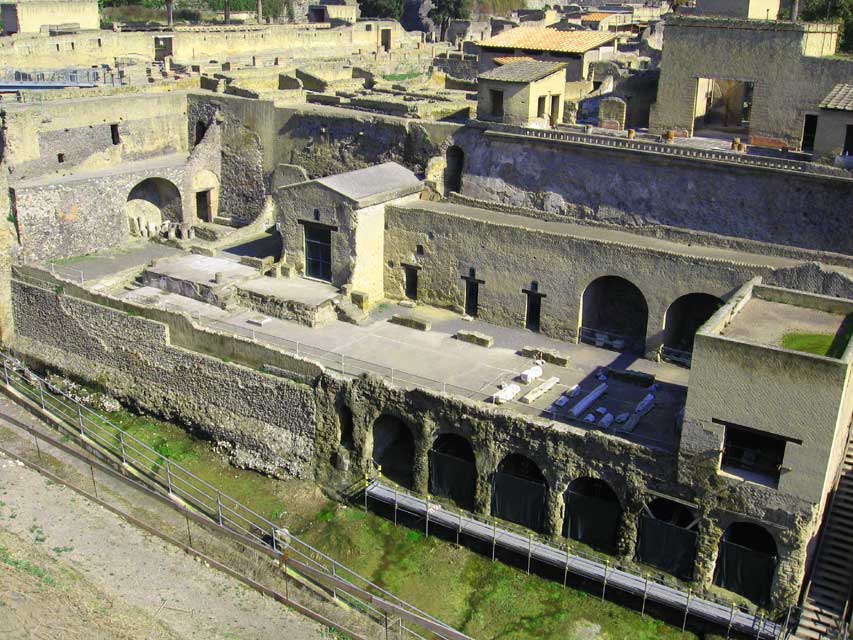 carnets de voyage italie - chantier de fouilles d'herculaneum