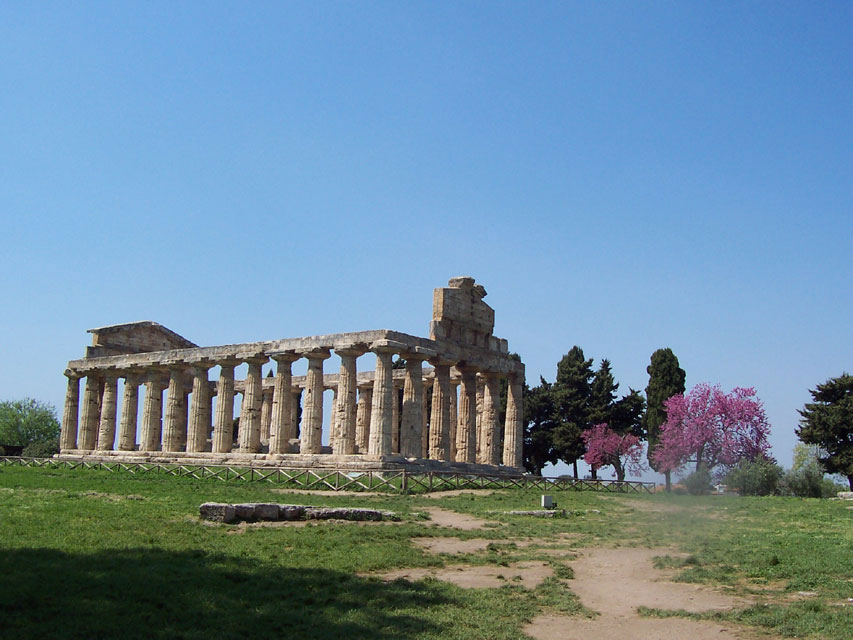 carnets de voyage italie - paestum - temple italique