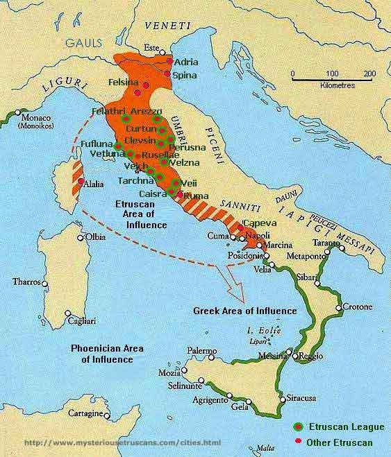 carte des cits trusques