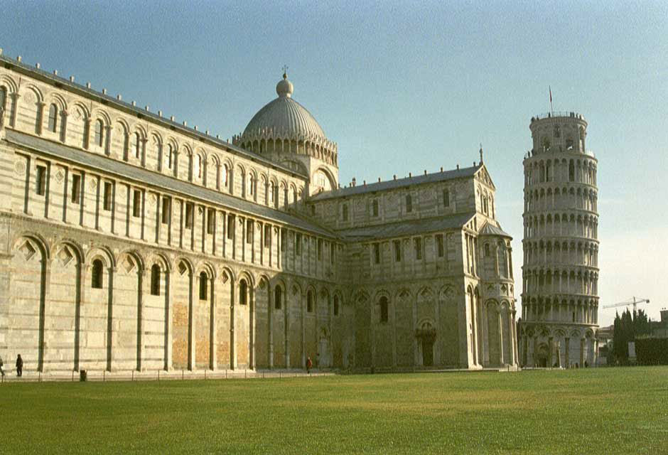 italie - toscane - pise - campanile et tour penche