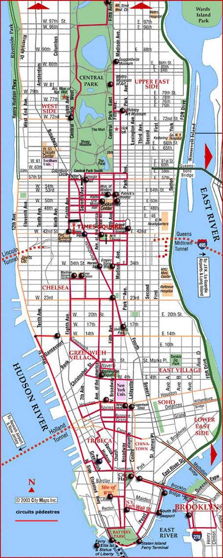 carte de manhattan 