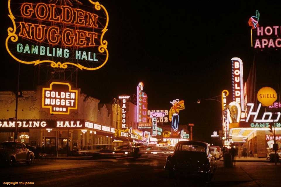 carnets de voyage usa - living in las vegas - fremont street en 1952