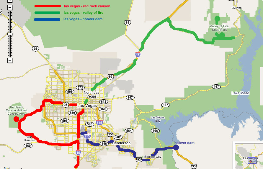 carnets de voyage usa - living in las vegas - carte des circuits