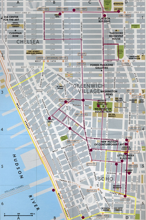 circuit 5 jours New York - carte de Chelsea