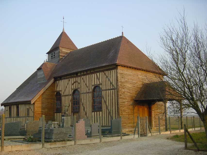 aube - glise  pans de bois  de saint lger sous margerie