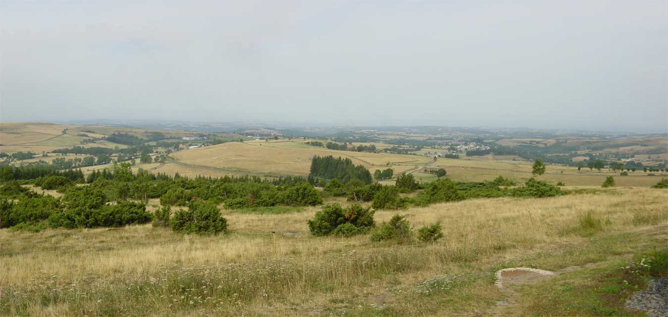 paysages de l'Aubrac au pied du puech du Suquet