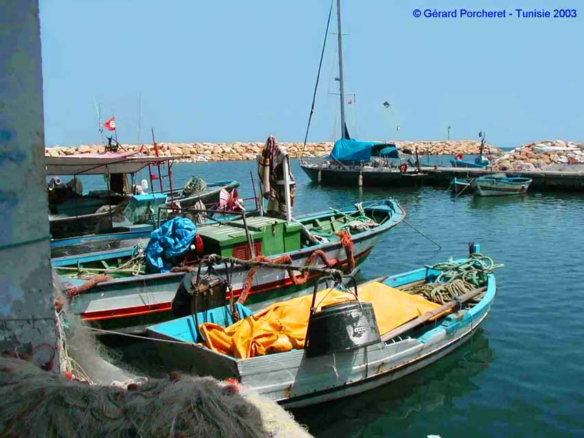 tunisie - le petit port d'hergia