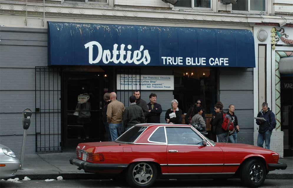 carnets de voyage usa - san francisco - dottie's true blue cafe - 522 jones st