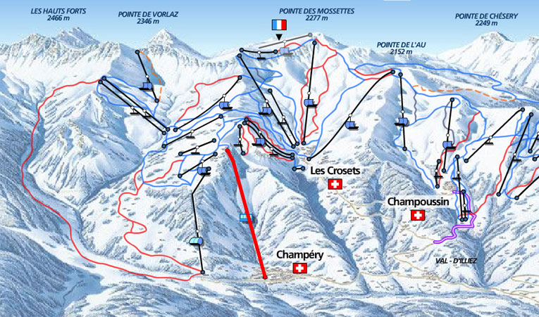 Carnets et photos de voyage suisse - Champery : domaines skiables Portes du Soleil