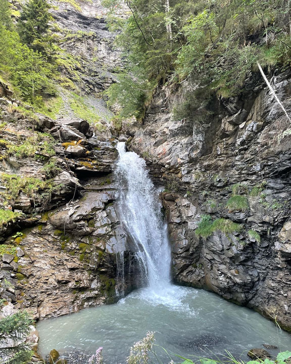 Carnets et photos de voyage Suisse - Champery cascade de la Sauflaz