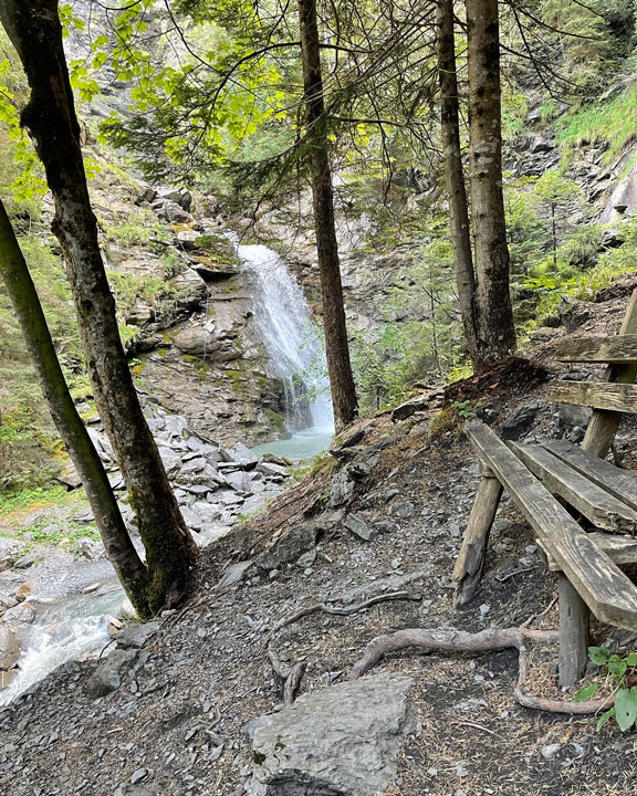 Carnets et photos de voyage Suisse - Champery cascade de la Sauflaz