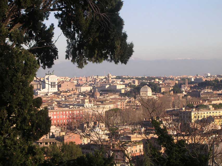 carnets et photos de voyage italie - Rome : les jardins du Janicule