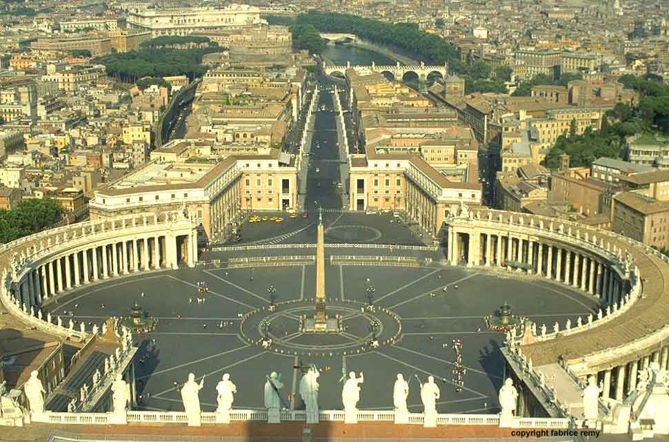 carnets et photos de voyage italie - Rome : la place Saint Pierre