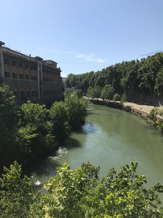 Carnets et photos de voyage Italie - Rome : Isola Tiberine et le Tibre