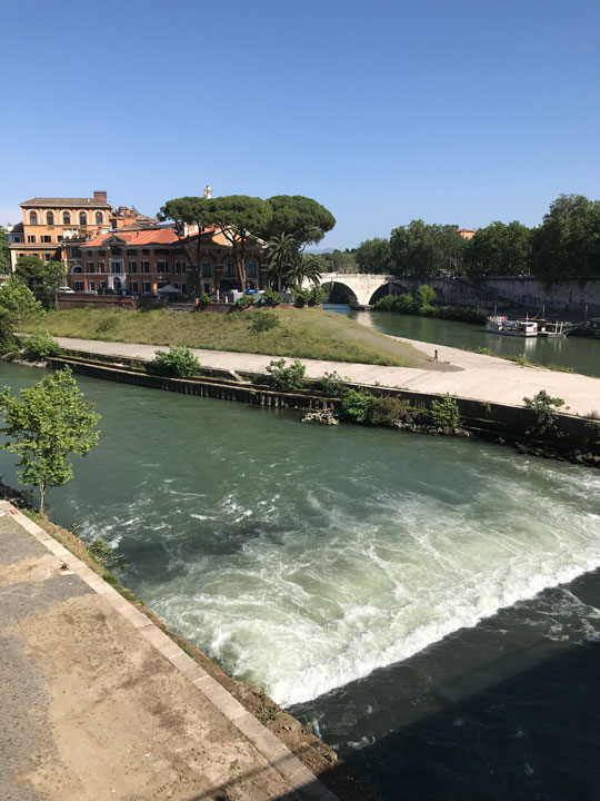 Carnets et photos de voyage Italie - Rome : Isola Tiberine et le Tibre