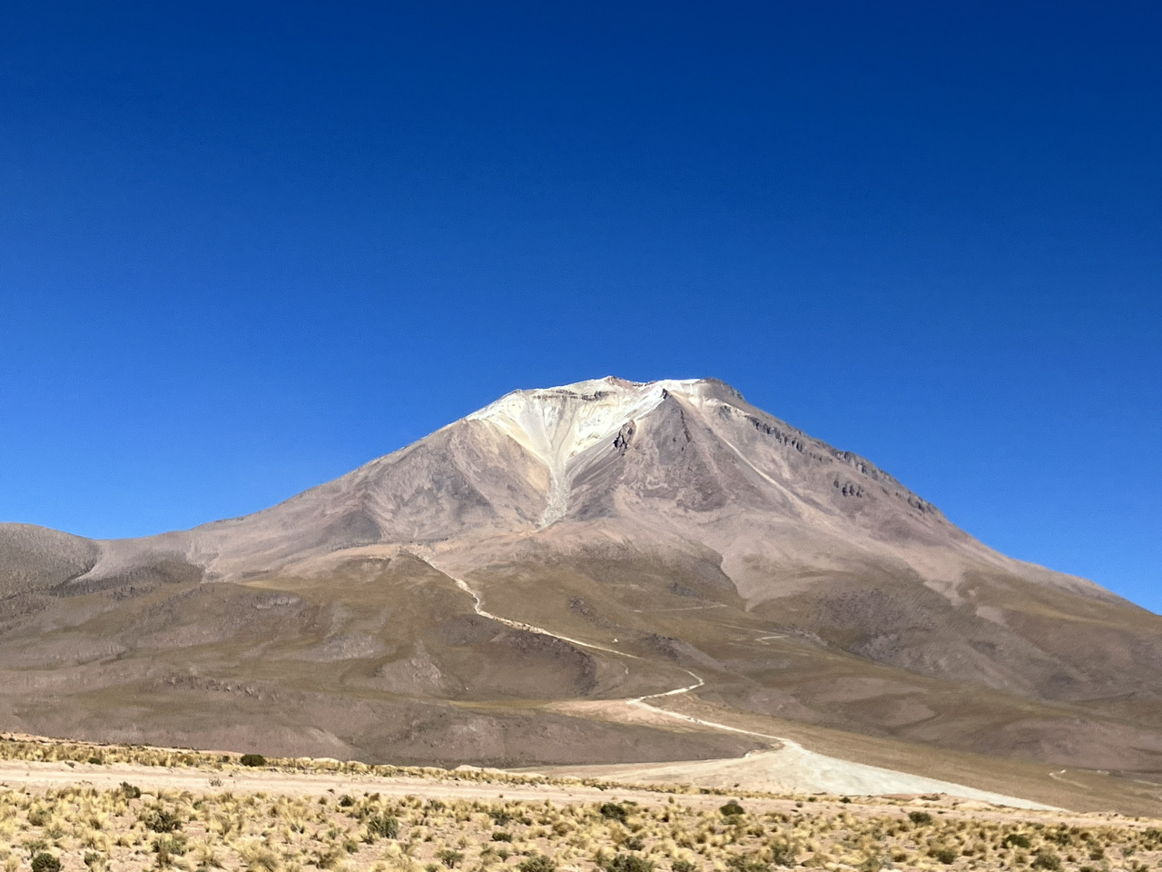 Carnets et photos de voyage Bolivie - route des lagunes : volcan Ollague 5865m